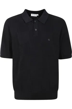 Carhartt Tops, Heren, Zwart, M, Katoen, Geruite Polo Shirt