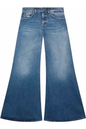 Dondup Jeans, Dames, Blauw, W26, Katoen, Marlen Wide-Leg Jeans