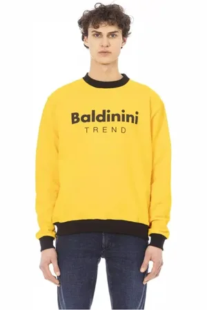 BALDININI Sweatshirts & Hoodies, Heren, Geel, S, Katoen, Hoodie Trend Bright Cotton
