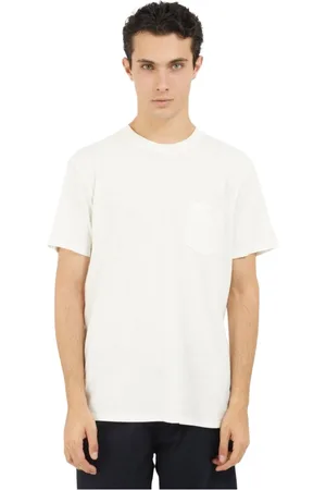 Guess Tops, Heren, Wit, 2Xl, Katoen, Wit Katoen Logo T-Shirt