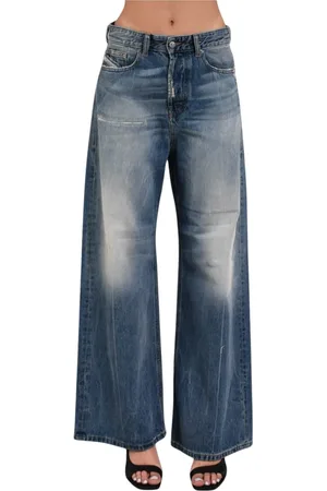 Diesel Jeans, Heren, Blauw, W27, Katoen, Relaxed 1996 Jeans met Oversize Pasvorm
