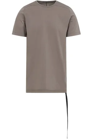 Rick Owens Tops, Heren, Grijs, L, Grijze Crew Neck T-shirts en Polos