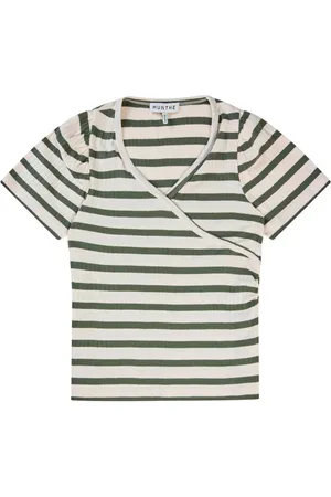 Munthe Tops, Dames, Zwart, 2Xl, Katoen, Gestreepte Army Tee