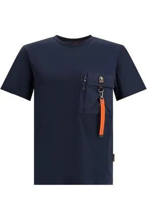 Parajumpers Tops, Heren, Blauw, S, Katoen, Mojave Ribbed Pocket Tee