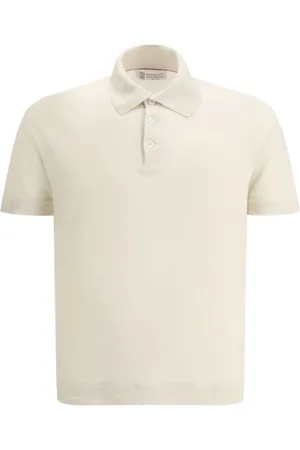 Brunello Cucinelli Tops, Heren, , M, Linnen, Linnen Polo Sweater