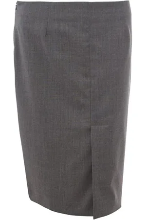 LARDINI Rokken, Dames, Grijs, S, Wol, Klassieke Wollen Rok