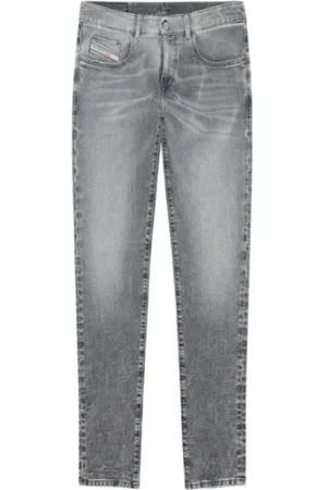 Diesel Jeans, Heren, Grijs, W30, Katoen, D-Strukt Slim-fit Jeans