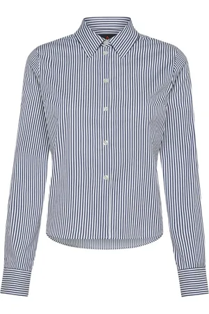 Peuterey Blouses & Shirts, Dames, Veelkleurig, S, Katoen, Gestreept overhemd met lange mouwen