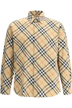 Burberry Overhemden, Heren, , XS, Katoen, Geruite overhemd met verstelbare manchetten