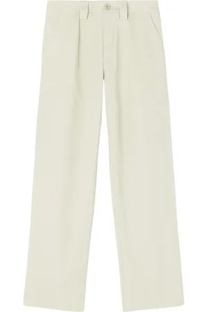 MARSÈLL Broeken, Dames, Wit, XS, Katoen, Witte Katoenen Werkbroek