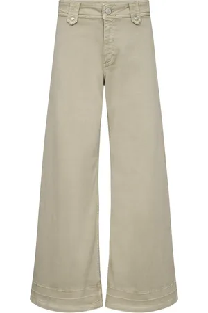 Mos Mosh Jeans, Dames, Grijs, W28, Katoen, Wijde broek met slimme details