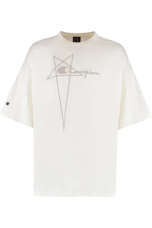 Rick Owens Tops, Heren, , XL, Katoen, Tommy T Katoenen T-shirt met Logo Patch