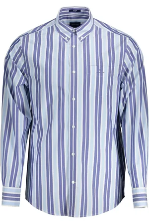 GANT Overhemden, Heren, Blauw, S, Blauw Overhemd met Lange Mouwen