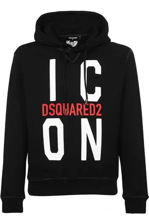 Dsquared2 Sweatshirts & Hoodies, Heren, Zwart, 2Xl, Katoen, Hooded Sweatshirt met Gewatteerde Voering