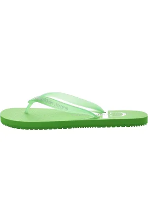 Calvin Klein Schoenen, Heren, Groen, 40 EU, Logo Slippers