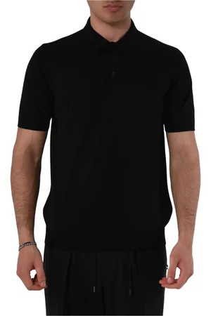 Roberto Collina Tops, Heren, Zwart, XL, Katoen, Polo Shirts