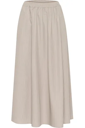 Kaffe Rokken, Dames, , M, Grijs Melange Pinstripe Rok