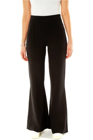 Essentiel Antwerp Broeken, Dames, Zwart, S, Wijd uitlopende Gebreide Broek