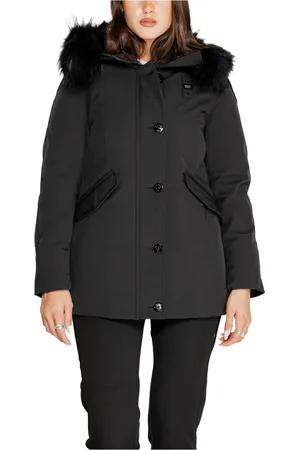 Blauer Jassen, Dames, Zwart, S, Polyester, Zwarte rits capuchon jas vrouwen herfst/winter