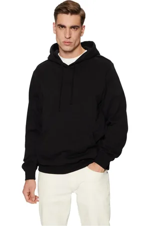 Guess Sweatshirts & Hoodies, Heren, Zwart, 2Xl, Katoen, ML Logo Katoenen Hoodie - Zwart