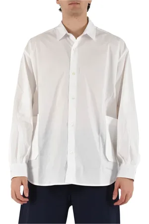 Roberto Collina Overhemden, Heren, , L, Katoen, Katoenen Oversized Shirt met Zakken