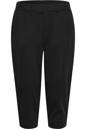 Kaffe Broeken, Dames, Zwart, 2Xl, Stijlvolle Cropped Zwarte Shorts Knickers