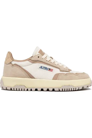Autry Schoenen, Dames, , 36 EU, Suède, Witte Platte Sneakers Wild Pace Low