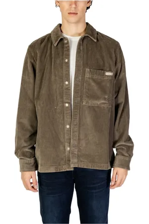 Calvin Klein Jassen, Heren, , S, Katoen, Corduroy Herenoverhemd Herfst/Winter Collectie