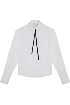 Sportmax Blouses & Shirts, Dames, Wit, S, Katoen, Lange mouwen overhemd