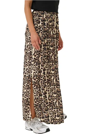 Kaffe Rokken, Dames, Veelkleurig, L, Luipaardprint A-lijn Rok