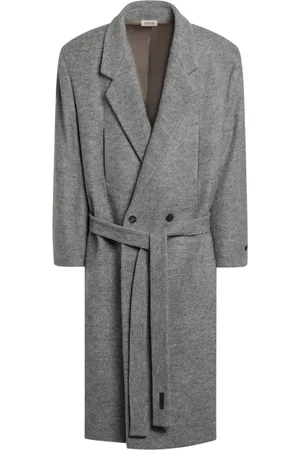 FEAR OF GOD Mantels, Heren, Grijs, M, Wol, Dubbelborstige Jas