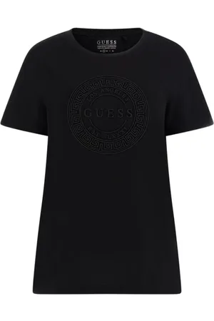 Guess Tops, Dames, Zwart, S, Katoen, Logo T-Shirt