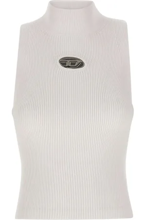 Diesel Truien, Dames, Wit, S, Turtleneck Truien