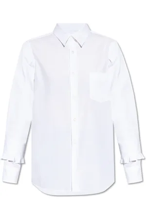 Comme des Garçons Blouses & Shirts, Dames, Wit, M, Katoen, Overhemd met zak