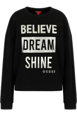 Guess Sweatshirts & Hoodies, Heren, Zwart, S, Katoen, Logo Katoenen Sweatshirt