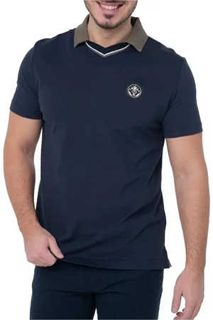Guess Tops, Heren, Blauw, 2Xl, Katoen, Polo shirt van katoen met geborduurd logo