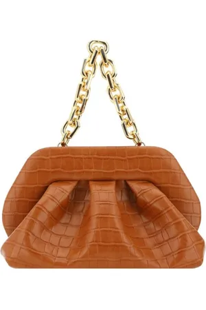 THEMOIRÈ Tassen, Dames, Bruin, ONE Size, Croco Handtas met Kettingriem