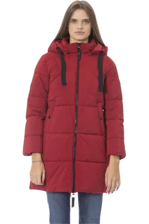 BALDININI Mantels, Dames, Rood, 3Xl, Lange Pufferjas met Ritssluiting