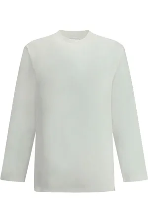 Y-3 Tops, Heren, Wit, S, Katoen, Maxi Print Longsleeve Jersey