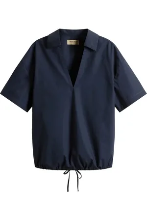 Woolrich Blouses & Shirts, Dames, Blauw, L, Blauwe Poplin Blouse