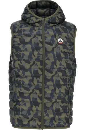 Jott Jassen, Heren, Groen, 4Xl, Camouflage Mouwloze Puffer Jacket