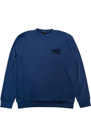 Roberto Cavalli Sweatshirts & Hoodies, Heren, Blauw, XS, Katoen, Blauwe Heren Hoodie Lange Mouw Fleece