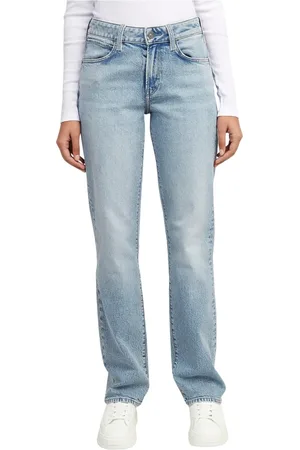G-Star Jeans, Dames, Blauw, W26 L32, Laagbouw Straight Jeans met zakken