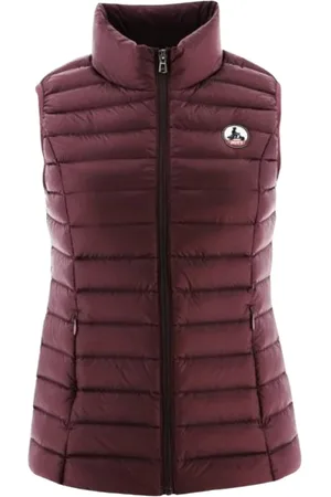 Jott Jassen, Dames, Paars, S, Leer, Seda Mouwloze Puffer Jacket