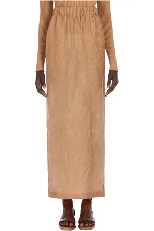 Max Mara Rokken, Dames, , M, Bruin Brons Rok Elegant Stijl