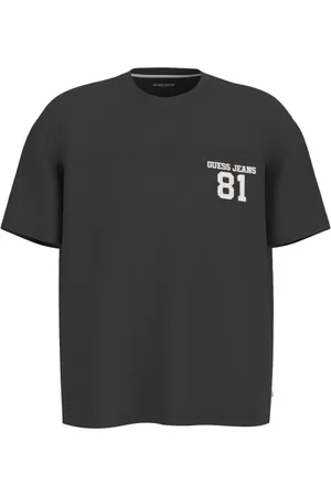 Guess Tops, Heren, Zwart, M, Katoen, Zwart Logo Katoenen T-shirt