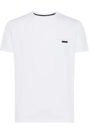 RRD Tops, Heren, Wit, L, Katoen, Monochrome Zachte Gebreide T-shirt met Surflex® Zak