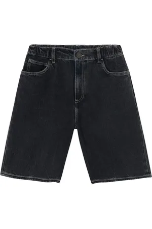American Vintage Korte broeken, Heren, Zwart, M, Denim, Denim Shorts met achterzakdetail