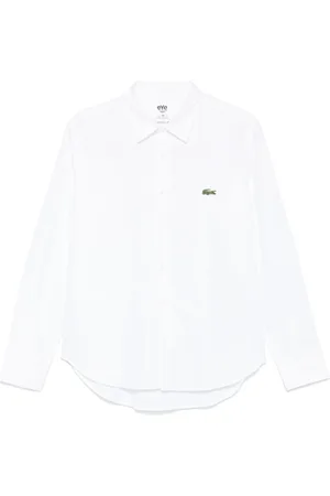 JUNYA WATANABE Overhemden, Heren, Wit, XL, Witte Button-Up Shirt met Box-Pleat Detail