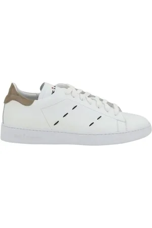 Kiton Schoenen, Heren, Wit, 42 EU, Leer, Suede Hak Vetersneakers